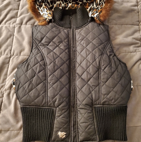 Betsey Johnson Jackets & Blazers - Betsey Johnson Hooded Puffer Vest